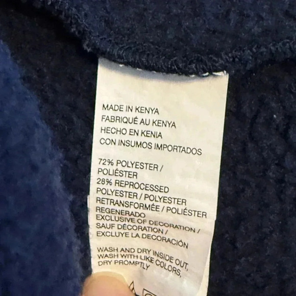 IZOD Sweatshirt Adult 1/4 Zip Activewear Blue Fleece High Neck Logo Mens XXL - Picture 4 of 5